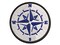 Vintage Nautical Compass Rose Multi-Color Embroidered Iron-On or Hook & Loop Patch Applique